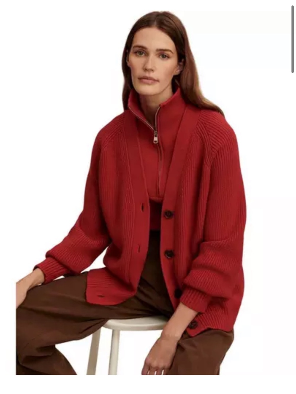 NWOT Varley LAVA FALL SITGES OVER SIZED CARDIGAN Size M